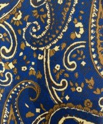 Arcuri three-fold silk tie with large cashmere pattern
