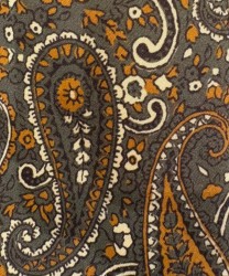Arcuri three-fold silk tie with large cashmere pattern