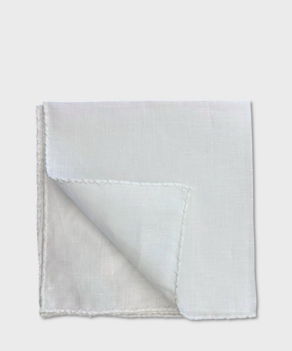 Arcuri pochette sartoriale da taschino bianca...