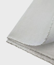 Arcuri pochette sartoriale da taschino bianca con punto a mano