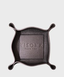 Visona svuota tasche quadrato in pelle nero