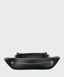 Visona svuota tasche quadrato in pelle nero