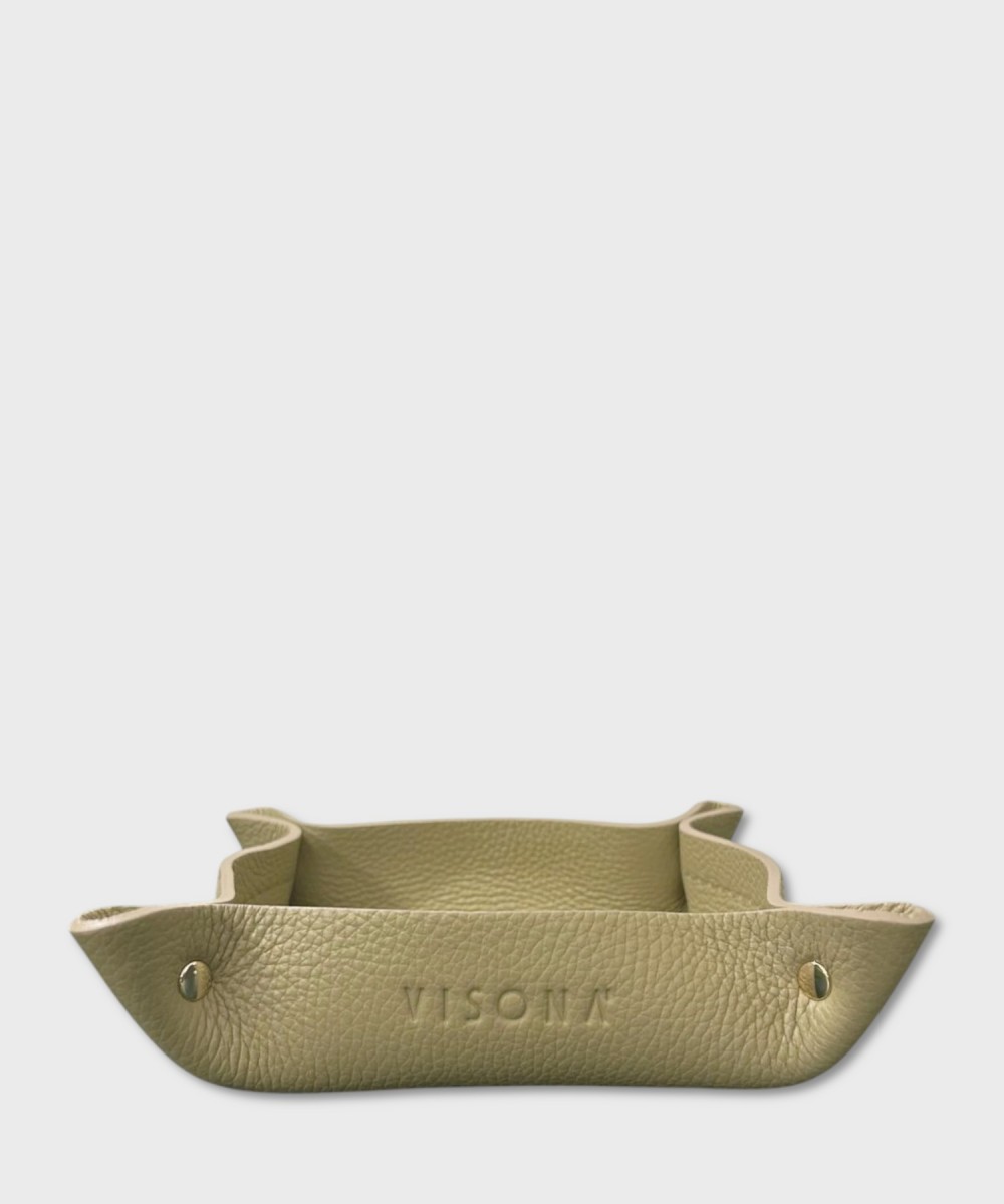 Visona square pocket emptier in thyme green...
