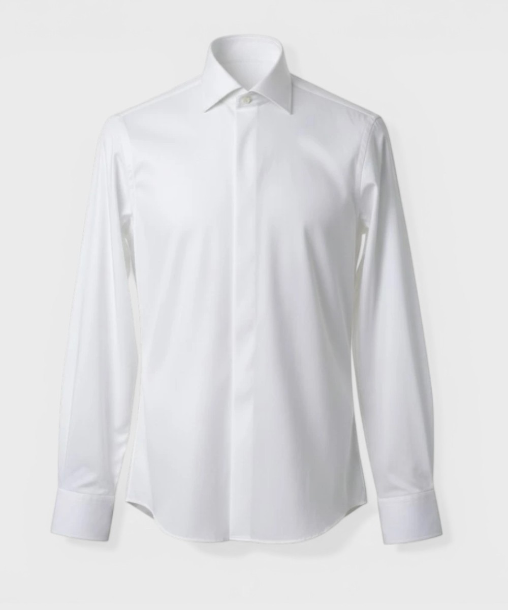 Galise tailored shirt in white Albini cotton...
