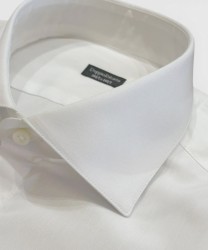 Galise tailored shirt in white Albini cotton with stitching