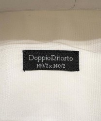 Galise camicia sartoriale in cotone Albini bianco con impuntura