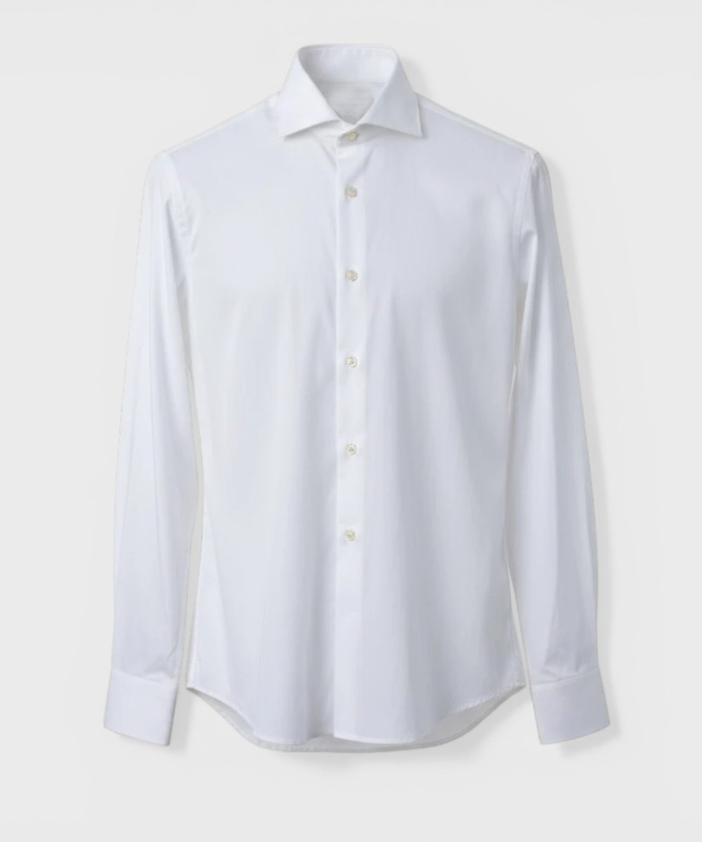 Galise tailored shirt in white Albini cotton...