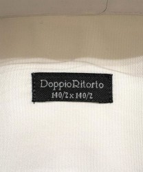 Galise tailored shirt in white Albini cotton with stitching