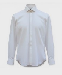 Galise diplomatic shirt tailored in white Albini cotton