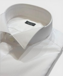 Galise diplomatic shirt tailored in white Albini cotton