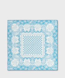 Mantero Maui silk and cotton scarf, light blue