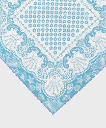Mantero Maui silk and cotton scarf, light blue