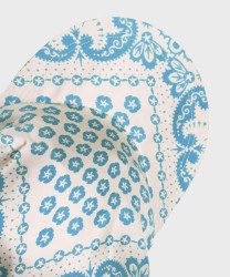 Mantero Zoey Silk Twill Visor Bandana in Light Blue
