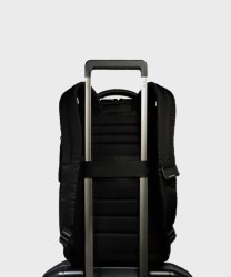 Piquadro Wollem 14" expandable laptop backpack in black fabric