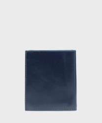 Piquadro Blue Square compact wallet with 9 cc in blue leather