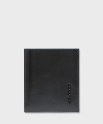 Piquadro Blue Square compact wallet with 9 cc in black leather