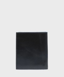 Piquadro Blue Square compact wallet with 9 cc in black leather