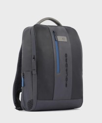 Piquadro Urban 15.6" laptop backpack with anti-theft cable in leather