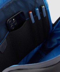 Piquadro Urban 15.6" laptop backpack with anti-theft cable in leather