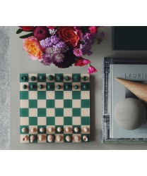 Galise Printworks classic chess scacchiera in legno, verde
