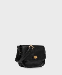 The Bridge Story borsa con patta a tracolla in pelle nera