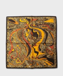 Galise foulard in seta con fantasia maculata arancione