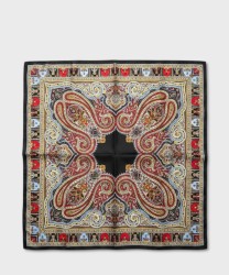Galise silk scarf with black paisley pattern