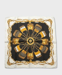 Galise foulard in seta con fantasia rosone nero