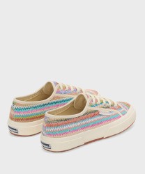 Superga 2750 Raffia sneakers classiche, lilla herringbone