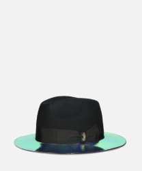 Borsalino Buzz merino wool hat, holographic brim, black