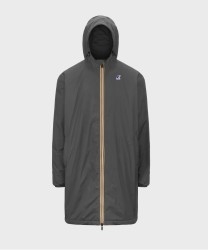 Kway Eiffel Le Vrai long waterproof jacket east warm, grey