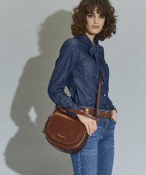 The Bridge Pearl District Crossbody Bag in Brown Leather