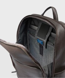Piquadro Black Square 15.6" laptop backpack with anti-theft cable