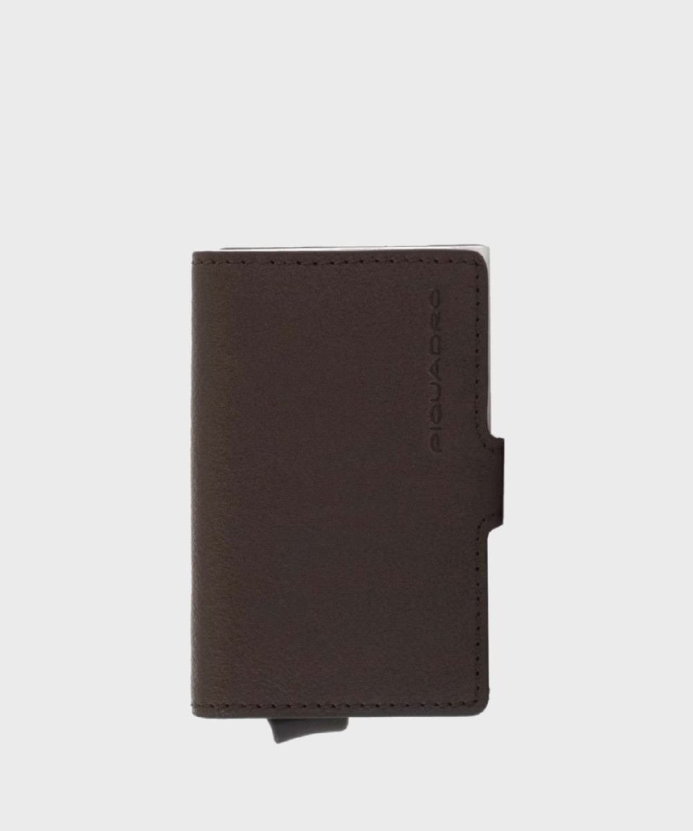 Piquadro Black Square compact wallet 6+2cc and...