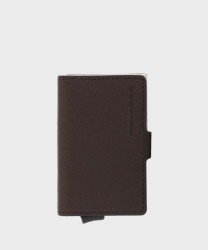 Piquadro Black Square compact wallet 6+2cc e banconote in pelle