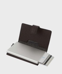 Piquadro Black Square compact wallet 6+2cc e banconote in pelle