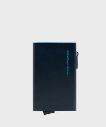Piquadro Blue Square BL compact wallet banconote e monete 6 cc