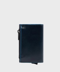 Piquadro Blue Square BL compact wallet banconote e monete 6 cc