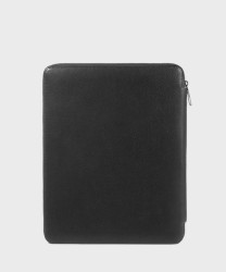 Piquadro Carl porta documenti A4 con zip, martellata nero