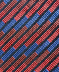 Missoni three-fold silk tie with a two-tone zigzag pattern in red