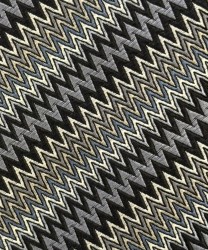 Missoni three-fold silk tie with two-tone zigzag pattern, grey