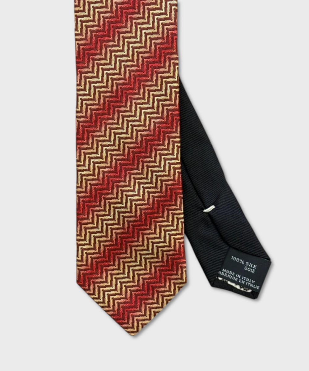 Missoni three-fold silk tie with a zigzag...