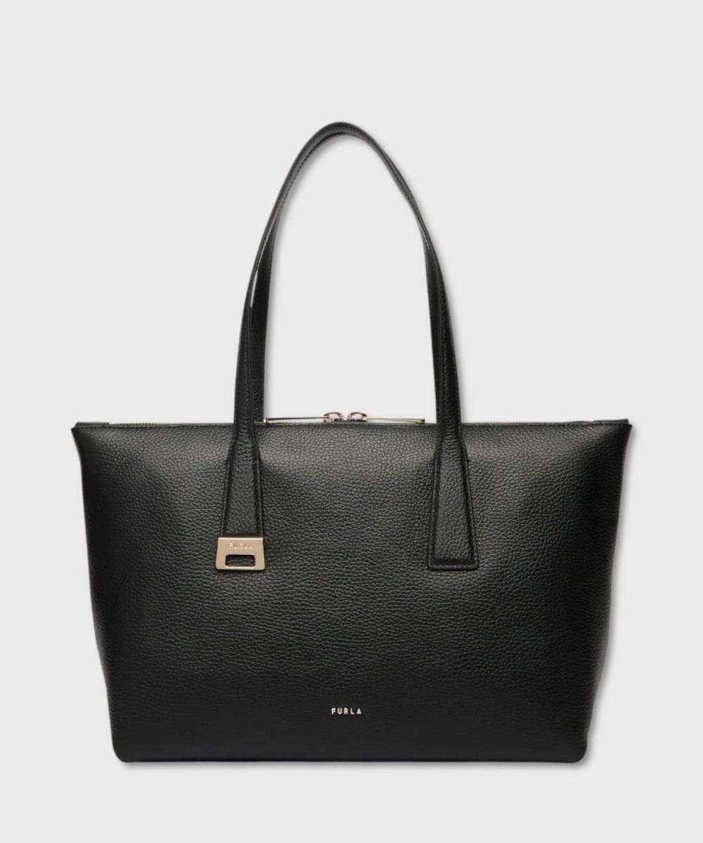 Furla Olivia black leather shoulder bag