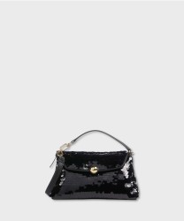 Furla Sfera soft borsa a tracolla con pailletes nere