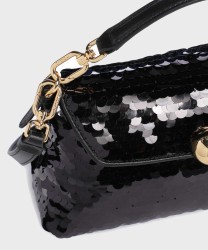 Furla Sfera soft borsa a tracolla con pailletes nere