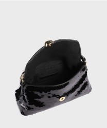 Furla Sfera soft borsa a tracolla con pailletes nere
