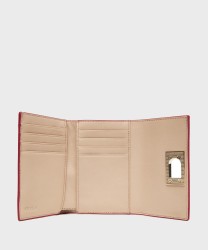 Furla 1927 portafogli con portamonete in pelle rosso ruby