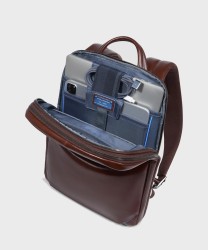 Piquadro Blue Square zaino espandibile porta pc 14" in pelle