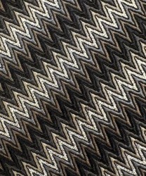 Missoni three-fold silk tie with zigzag pattern, black and silver thread