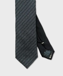Missoni three-fold zigzag silk tie with black lamé thread